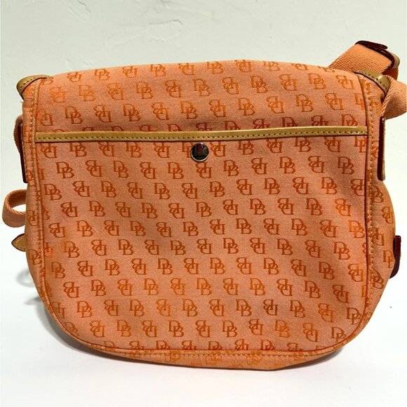 Dooney & Bourke Cabriolet Monogram Orange Canvas Crossbody - Picture 3 of 14